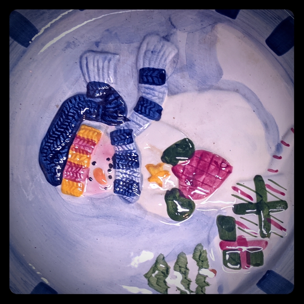 Snowman plate